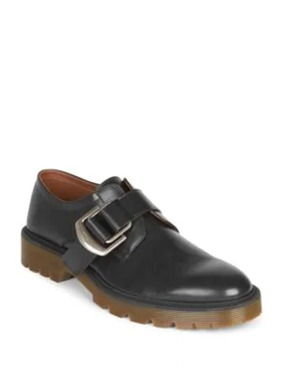 Shop Givenchy Classic Leather Derbys In Black