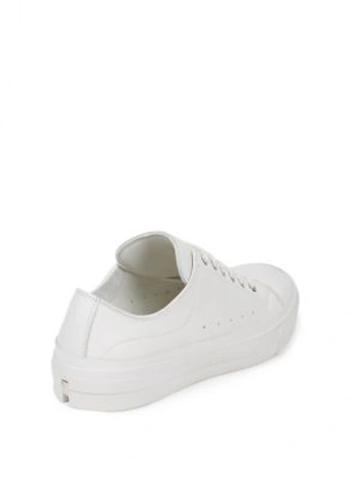 Shop Alexander Mcqueen Leather Lace-up Low Top Sneakers In White