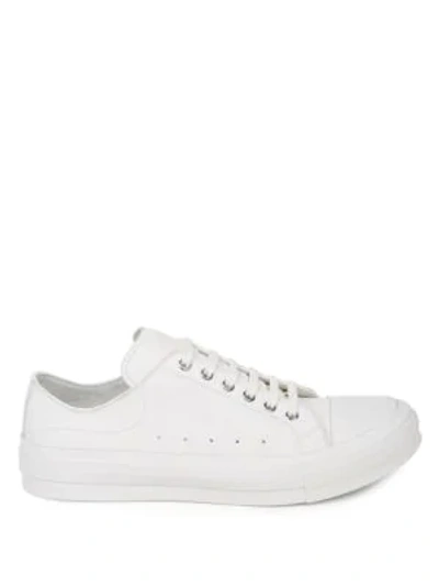 Shop Alexander Mcqueen Leather Lace-up Low Top Sneakers In White