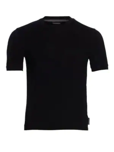 Shop Emporio Armani Basic Soft Stretch T-shirt In Black