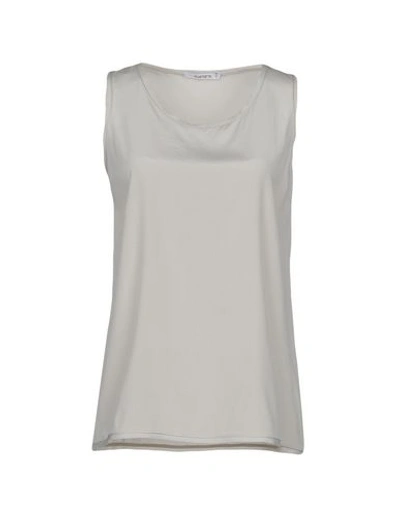 Shop Kangra Cashmere Tops In Light Grey
