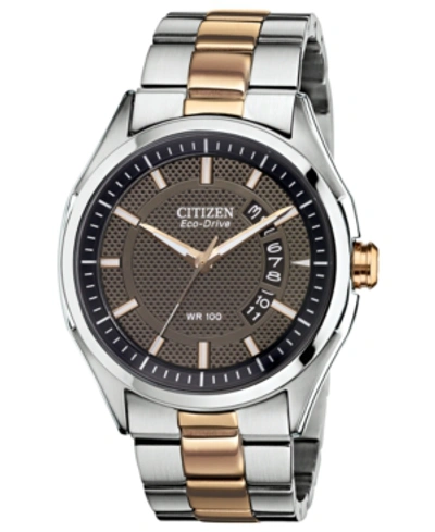 Shop Citizen Men's Drive From  Eco-drive Two-tone Stainless Steel Bracelet Watch 40mm Aw1146-55h In No Color