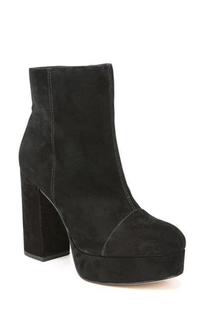 Shop Sam Edelman Azra Platform Bootie In Black Suede