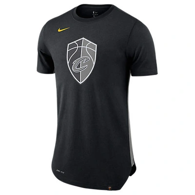 Shop Nike Men's Cleveland Cavaliers Nba Alt Hem T-shirt, Black