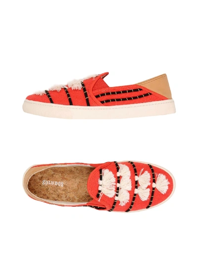 Shop Soludos Sneakers In Red