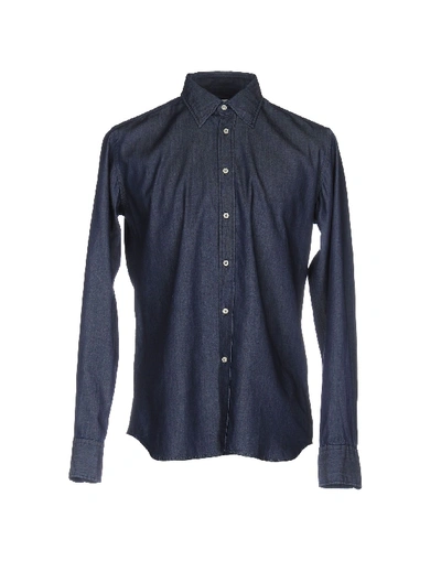 Shop Bevilacqua Denim Shirt In Blue