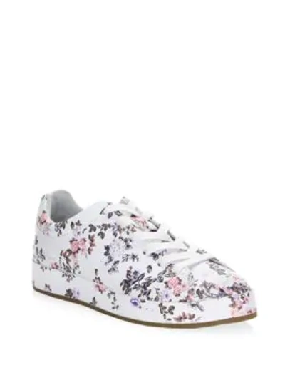 Shop Rag & Bone Rb1 Leather Lace-up Sneakers In Garden Floral