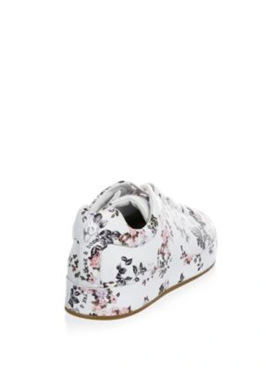 Shop Rag & Bone Rb1 Leather Lace-up Sneakers In Garden Floral