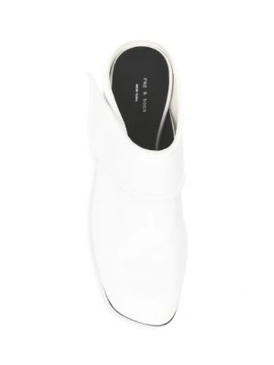 Shop Rag & Bone Elliot Mid-heel Leather Mules In White
