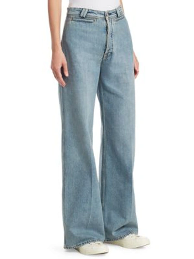 Shop Acne Studios Tiffany Wide Leg Jeans In Blue Vintage