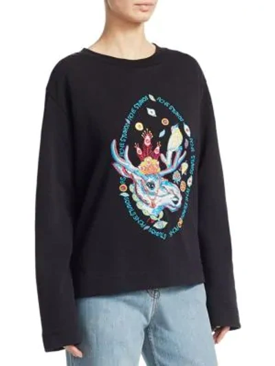 Shop Acne Studios Oslabi Brave Sweatshirt In Black