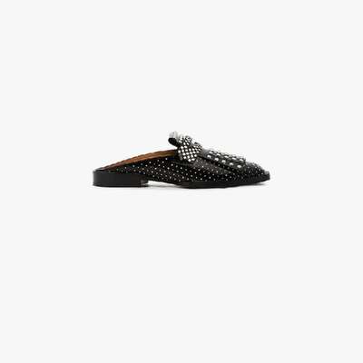 Shop Robert Clergerie Black Youla 25 Studded Leather Mules