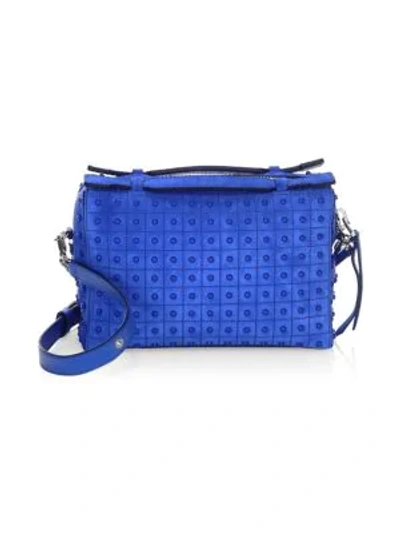 Shop Tod's Mini Gommini Leather Duffle Bag In Blue