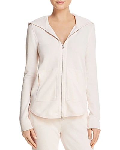 Shop Atm Anthony Thomas Melillo Zip-front Hoodie In Faded Rose