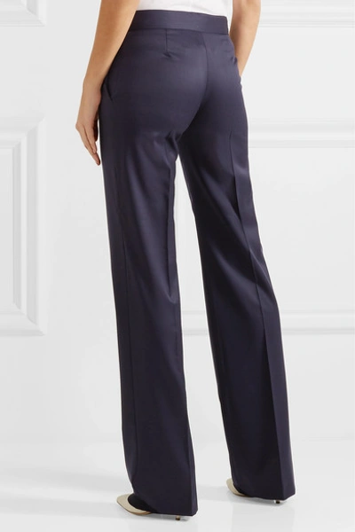 Shop Stella Mccartney Jasmine Wool-twill Wide-leg Pants In Navy