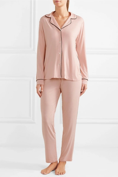 Shop Eberjey Gisele Stretch-modal Jersey Pajamas In Pastel Pink