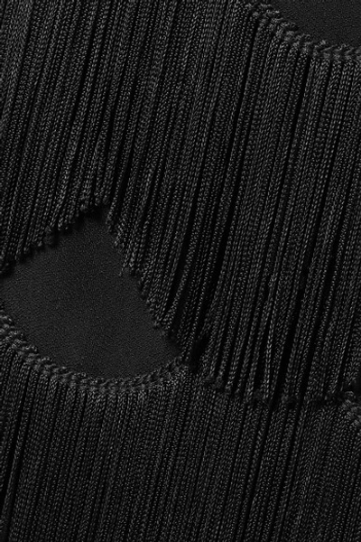 Shop Marc Jacobs Fringed Crepe Skirt In Black