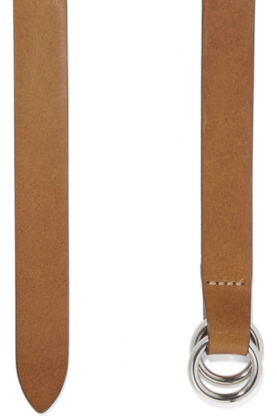 Shop Isabel Marant Cajou Leather Waist Belt In Dark Brown