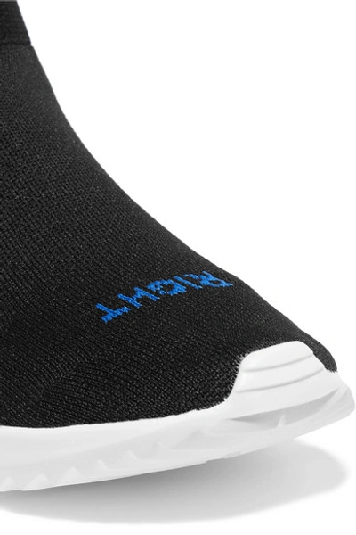 Shop Vetements + Reebok Logo-jacquard Stretch-knit Sock Sneakers In Black