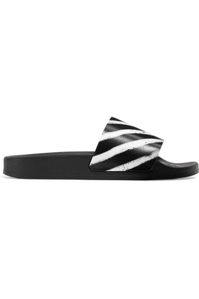 Shop Off-white Off Spray Printed Rubber Slides