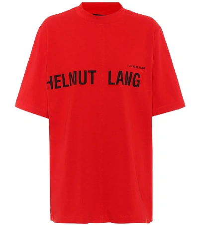 Shop Helmut Lang Printed Cotton T-shirt