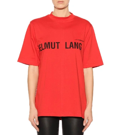 Shop Helmut Lang Printed Cotton T-shirt