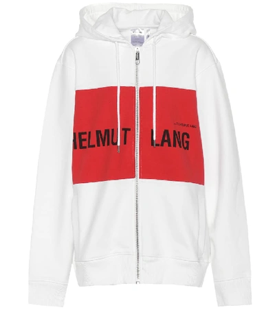 Shop Helmut Lang Campaign Cotton Hoodie In White