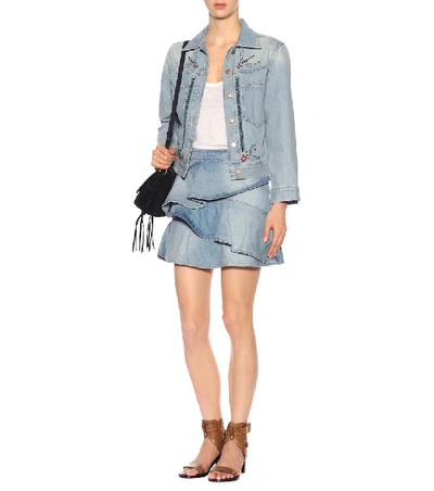 Shop Isabel Marant Étoile Coati Denim Miniskirt In Blue