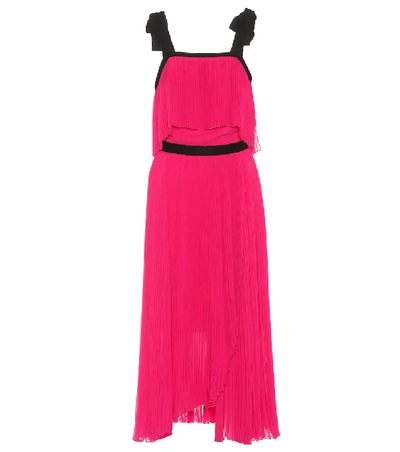 Shop Philosophy Di Lorenzo Serafini Pleated Sleeveless Dress In Pink