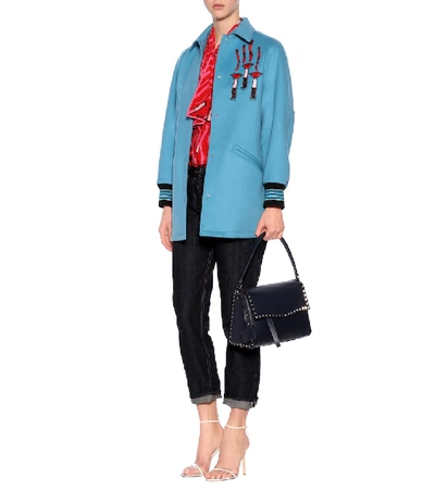 Shop Valentino Wool And Cashmere Jacket In Blue