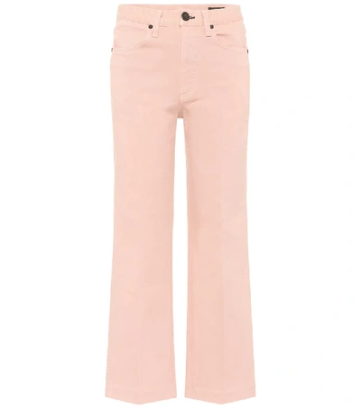 Shop Rag & Bone Justine Cropped Jeans In Pink