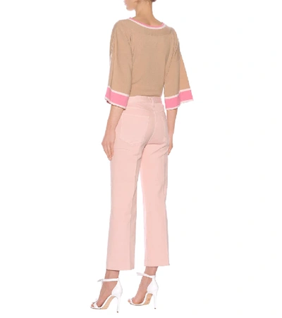 Shop Rag & Bone Justine Cropped Jeans In Pink