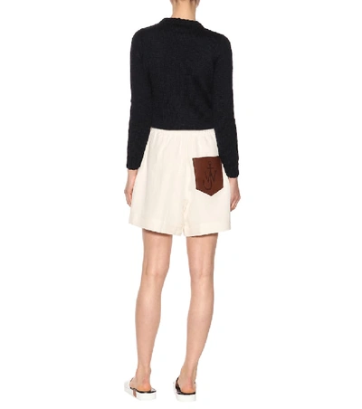 Shop Jw Anderson Linen And Silk Shorts In White