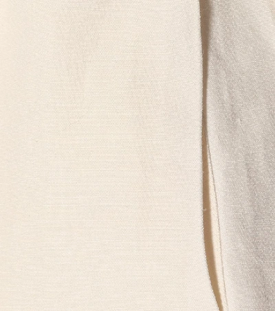 Shop Jw Anderson Linen And Silk Shorts In White