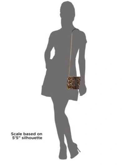 Shop Saint Laurent Small Sunset Flap Leopard Leather Crossbody Bag In Natural
