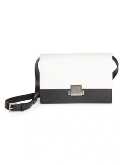Shop Saint Laurent Medium Bellechasse Bi-color Leather Crossbody Bag In Pearl White