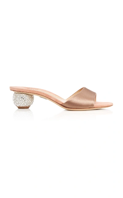 Shop Paul Andrew Arco Satin Sandals In Pink