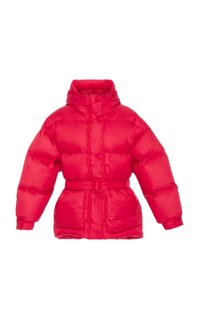 Shop Ienki Ienki Michelin Belted Puffer Jacket In Red