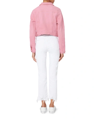 Shop Cotton Citizen Pink Cropped Jean Jacket