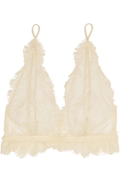 Shop Anine Bing Lace Soft-cup Bra In White