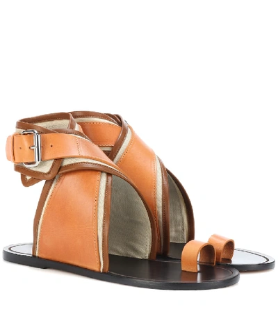 Shop Isabel Marant Johen Leather Sandals In Brown