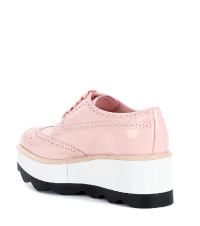 Shop Prada Leather Platform Oxford Shoes In Pink
