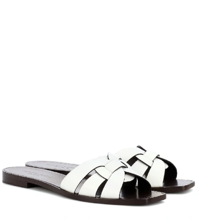 Shop Saint Laurent Nu Pieds 05 Leather Sandals In White