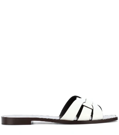 Shop Saint Laurent Nu Pieds 05 Leather Sandals In White