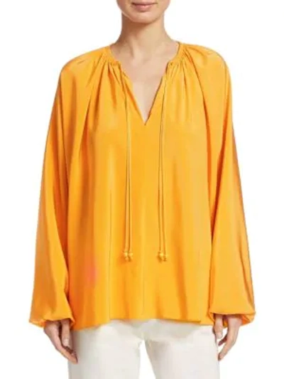 Shop Elizabeth And James Chance Rope Blouse In Saffron