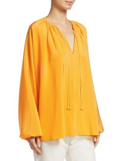 Shop Elizabeth And James Chance Rope Blouse In Saffron