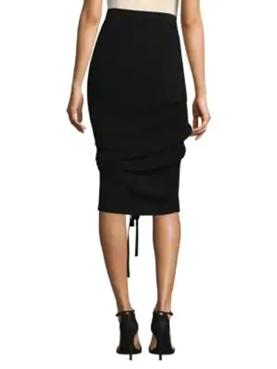 Shop Milly Tunnel Drawstring Skirt In Black