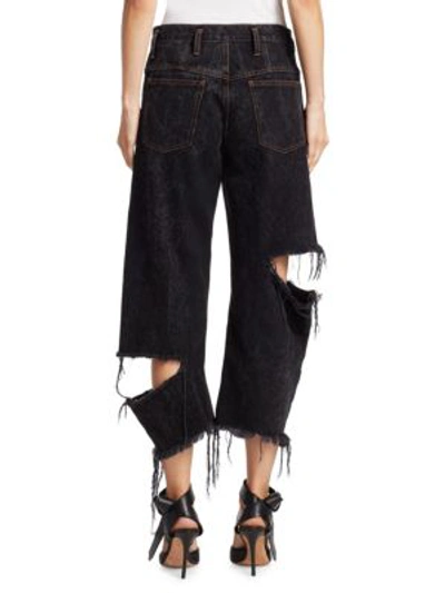 Shop Monse Broken Leg Jeans In Black