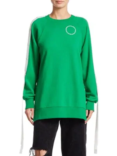 Shop Monse Raglan Sweatshirt In Green