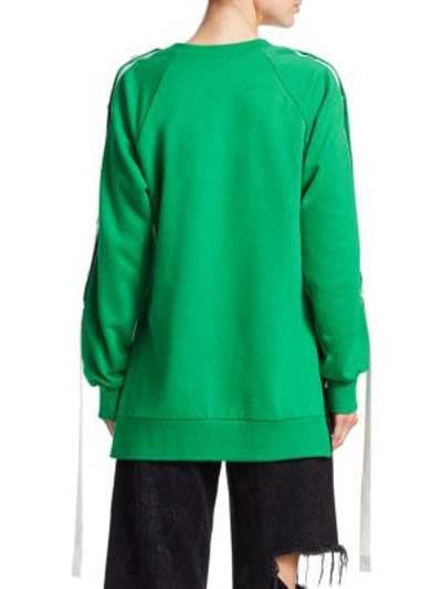 Shop Monse Raglan Sweatshirt In Green